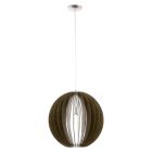Bruine landelijke hanglamp hout, Bergama
