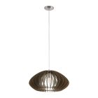 Bruine landelijke hanglamp hout, Bergama