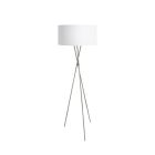 Witte moderne driepoot vloerlamp stof, Anuschka, met schakelaar