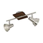 Bruine landelijke plafondspot, Olmo, staal