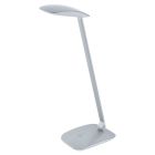 Zilveren moderne bureaulamp kunststof, Arslan, 5W, 4000K LED, met touchdimmer