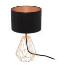 Koperen design tafellamp stof, Acri, met schakelaar