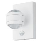 Witte buiten wandlamp met bewegingssensor kunststof, Bastien, IP44