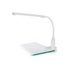 Witte moderne klemlamp kunststof, Brennan, 4W, 4000K LED, met schakelaar