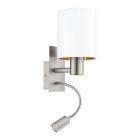Koperen moderne wandlamp stof, Abano, met schakelaar