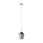 Grijze moderne hanglamp glas, Carl