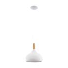 Witte hanglamp staal, Tjebbe