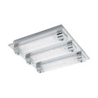 Chromen design plafondlamp glas, Iris, 7W, 4000K LED, IP44