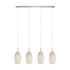 Witte design hanglamp glas, Angelino