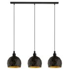 Zwarte moderne hanglamp staal, Silva