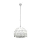 Witte moderne hanglamp staal, Silva