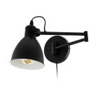 Zwarte klassieke wandlamp, Tjarco, staal
