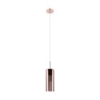 Koperen design hanglamp glas, Tino