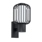Zwarte moderne buitenlamp, Latife, staal, IP44