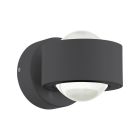 Antraciete moderne buitenlamp aluminium, Lyn, 2W, 3000K LED, IP44