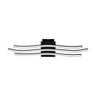 Zwarte moderne plafonnière aluminium, Therese, 21W, 3000K LED