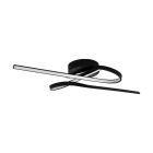 Zwarte design plafonniere, Tinus, staal, 21w 3000K (warm wit) LED
