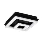 Zwarte design plafonnière staal, Arjo, 12W, 3000K LED