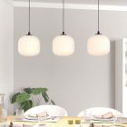 Witte retro hanglamp glas, Elvera