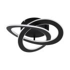 Zwarte moderne plafonniere, Sikko, aluminium, 35w 4000K (wit) LED