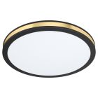 Zwarte moderne plafonniere, Rivano, staal, 11w 3000K (warm wit) LED