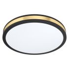 Zwarte moderne plafonniere, Rivano, staal, 24w 3000K (warm wit) LED