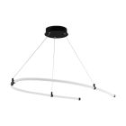 Zwarte moderne hanglamp kunststof, Gamze, 27W, 3000K LED
