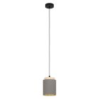 Bruine moderne hanglamp stof, Gabi