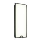 Zwarte moderne buitenlamp met bewegingssensor, Lydian, staal, met bewegingssensor
