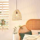 Houten hanglamp bruin, Wilfried