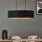 Zwarte moderne hanglamp stof, Kelsey