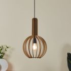 Houten hanglamp bruin, Kenney