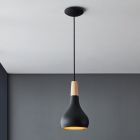 Zwarte hanglamp aluminium, Tjebbe