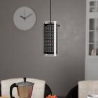 Zwarte design hanglamp stof, Barceno