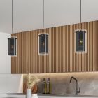 Zwarte design hanglamp stof, Barceno