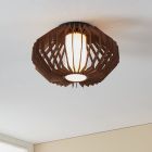 Houten plafondlamp bruin, Lianda