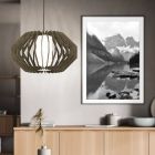 Houten hanglamp bruin, Lianda