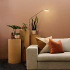 Messing staande leeslamp Salvador, 5w, met draaidimmer