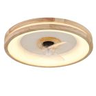 Moderne plafondventilator hout, Klaaske, 30W, warm tot koud wit verstelbare LED, met afstandsbediening