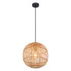 Landelijke hanglamp Terry, bruin, rotan