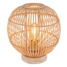 Landelijke tafellamp Terry, bruin, rotan