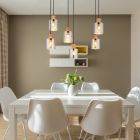 Industriële hanglamp rookglas, Abelon