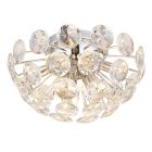 Chromen design plafondlamp kristal, Viresh