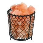 Oranje zoutlamp Mersa, 17 cm