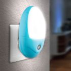 Blauwe nachtlamp Ather, kunststof, geïntegreerd LED