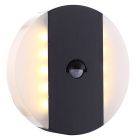 Moderne buiten wandlamp met bewegingssensor Asten, grijs, metaal, 3000K LED