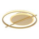 Gouden design plafonnière aluminium, Reinald, 36W, 3000K LED