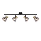 Gouden plafondspot Arthur, glas, modern