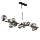 Design eettafel hanglamp rookglas, Melinda