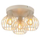 Crème industriële plafondlamp metaal, Manpreet